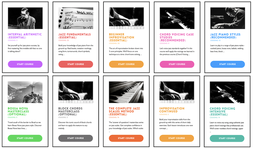 jazz piano courses