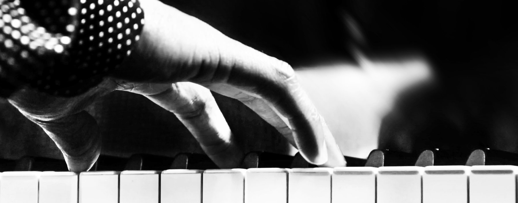 Jazz pianist playing piano